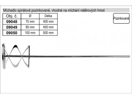 Míchadlo Turbo 85 x 450 mm pozinkované