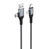 Kabel Dudao L20PRO 4w1, 1m (černý)