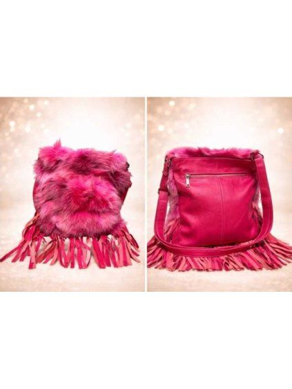 Dámska kabelka Líška+strapce fuchsia