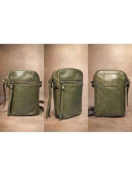 Pánska kožená taška BS-8008 olive