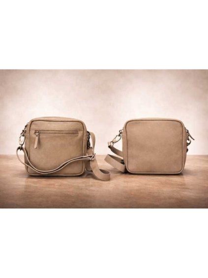 Pánska kožená taška passport bag small grey