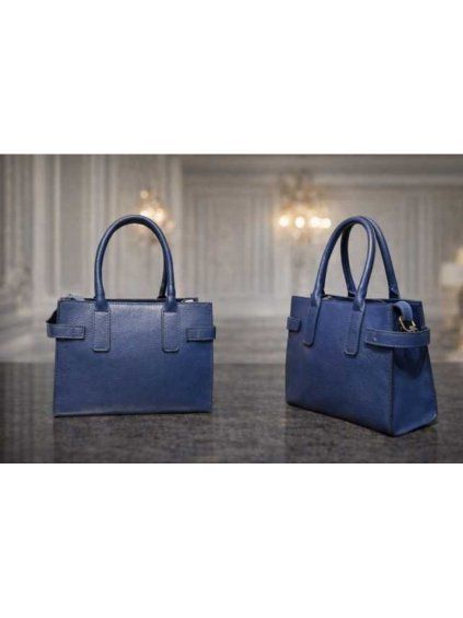 Dámska kožená kabelka royal blue