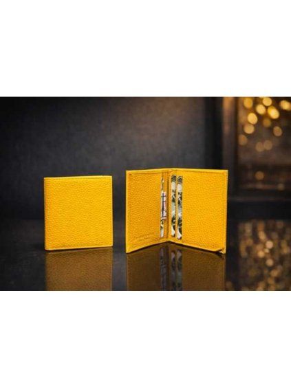 Kožená peňaženka yellow 1