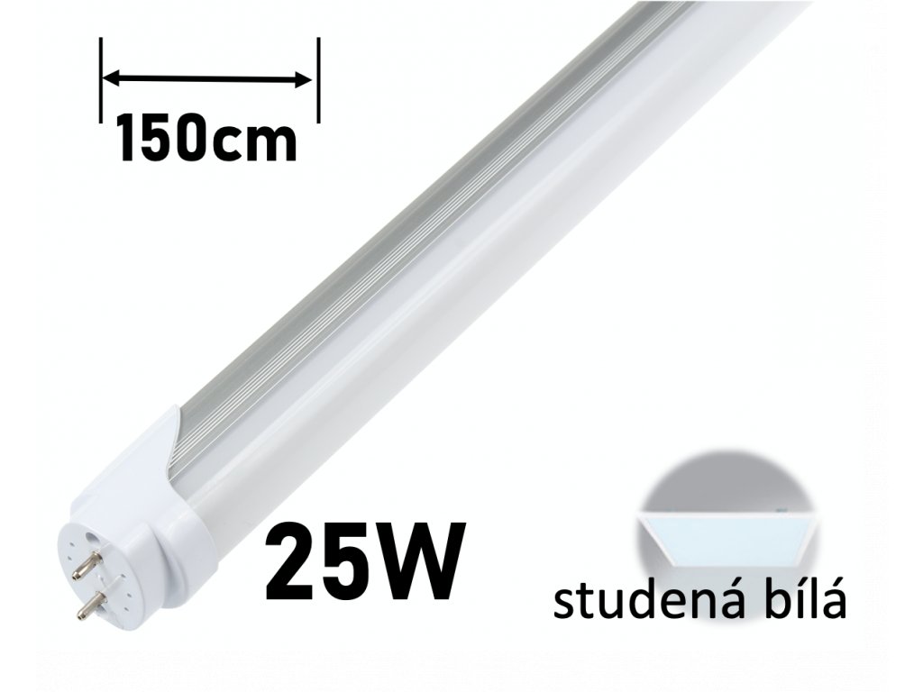 LED zářivka 150cm 25W extra svítivá hliníkový chladič