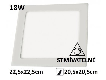 stmivatelny led panel 18w ctverec