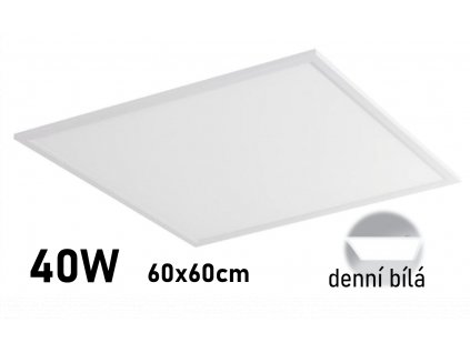 levny led panel 60x60cm denni bila