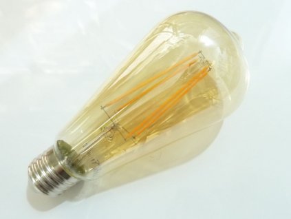 LED žárovka E27 EDF4W ST64 FILAMENT oválná TEPLÁ BÍLÁ