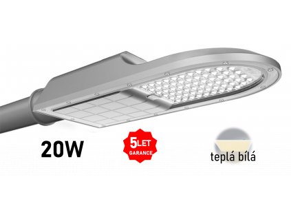 led verejne osvetleni tepla bila 20W etide b