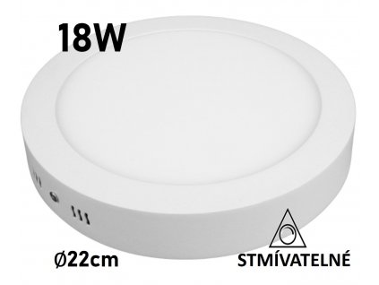 stmivatelny led panel prisazeny kruh 18w web