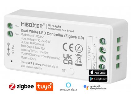 prijimac led pasky cct zigbee smart tuya web