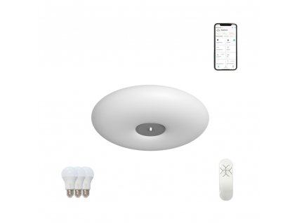 Immax NEO FUENTE stropní svítidlo bílé sklo 60cm včetně Smart zdroje 3xE27 RGBW Zigbee 3.0