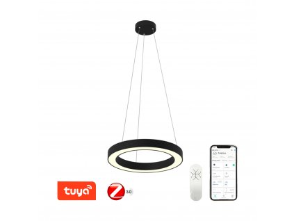 Immax NEO PASTEL Smart závěsné svítidlo 60cm 52W černé Zigbee 3.0