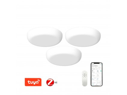 Immax NEO PRACTICO sada 3x Smart stropní svítidlo 18cm 24W bílé+dálkové ovládání Zigbee 3.