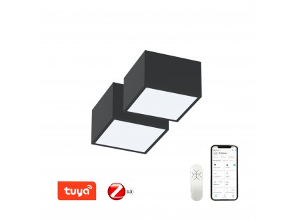Immax NEO sada 2x CANTO Smart stropní svítidlo 15x15cm 12W černé Zigbee 3.0 +DO