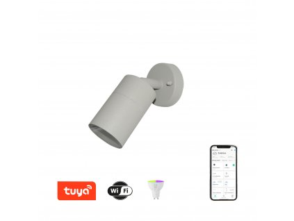 Immax NEO PARED Smart šedé bodové stropní nástěnné svítidlo venkovní GU10 RGB,CCT,WiFi