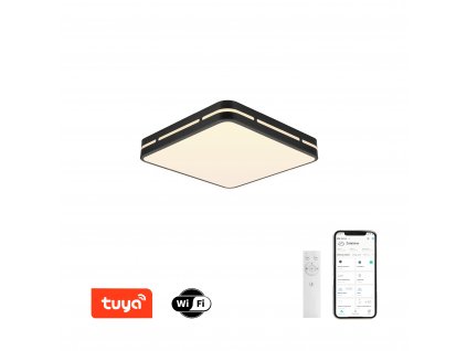 Immax NEO LITE PERFECTO Smart stropní svítidlo čtverec 30cm, 24W černé Tuya WiFi