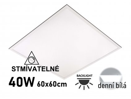 stmivatelny led panel backlight 60x60 denni bila