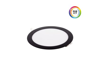 LED panel 24V 18W RGBCCT ČERNÝ kulatý 24KB18