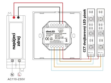 Ovladač dimLED OV DUPLEX CCT 2K černý