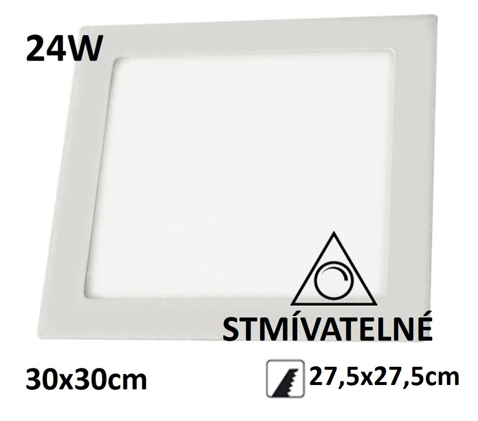 LED panel stmívatelný SN24 čtverec 300x300mm vestavný 24W | MaxLumen.cz Barva světla: teplá bílá
