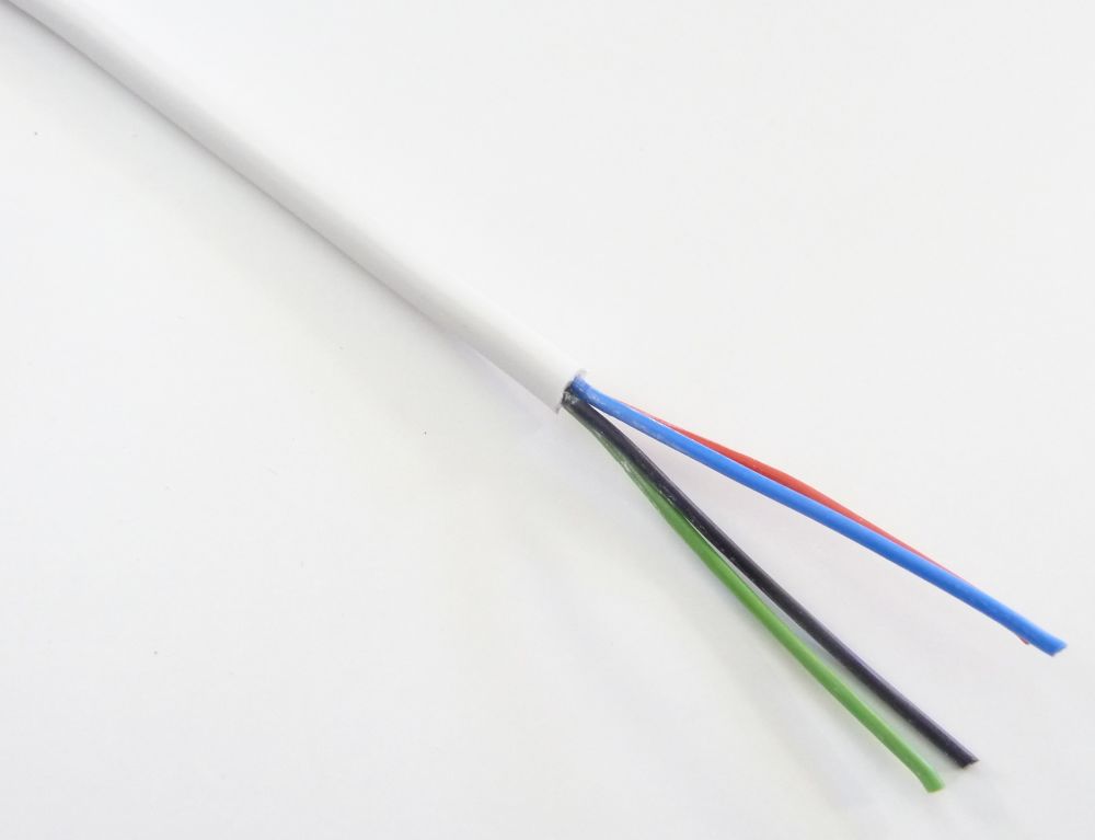 RGB kabel 4x0,5 kulatý Varianta: Bílá