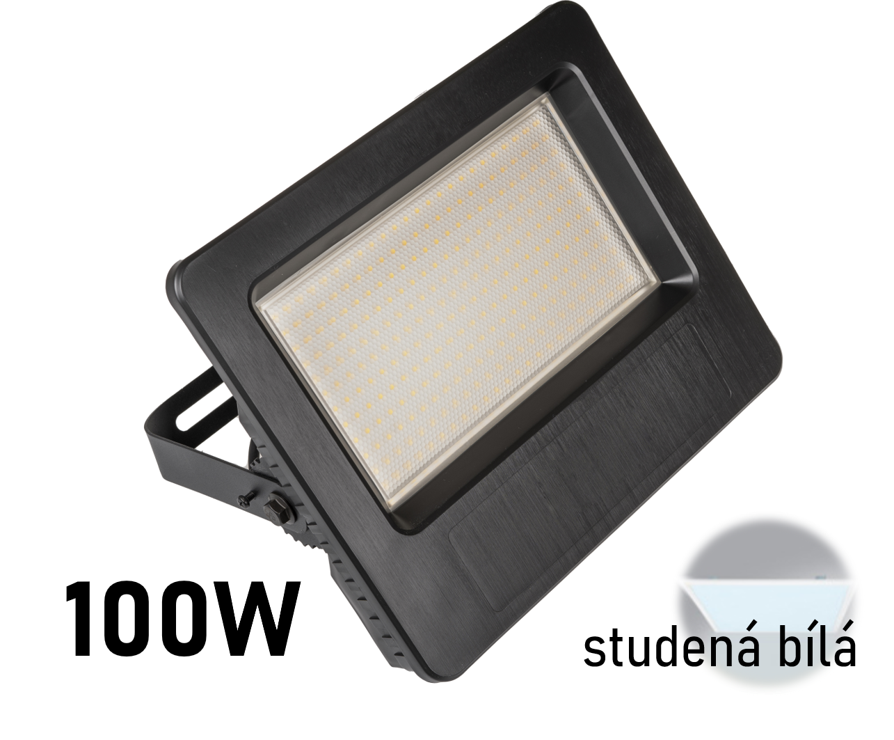 LED reflektor FB100W černý 100W STUDENÁ BÍLÁ 103712