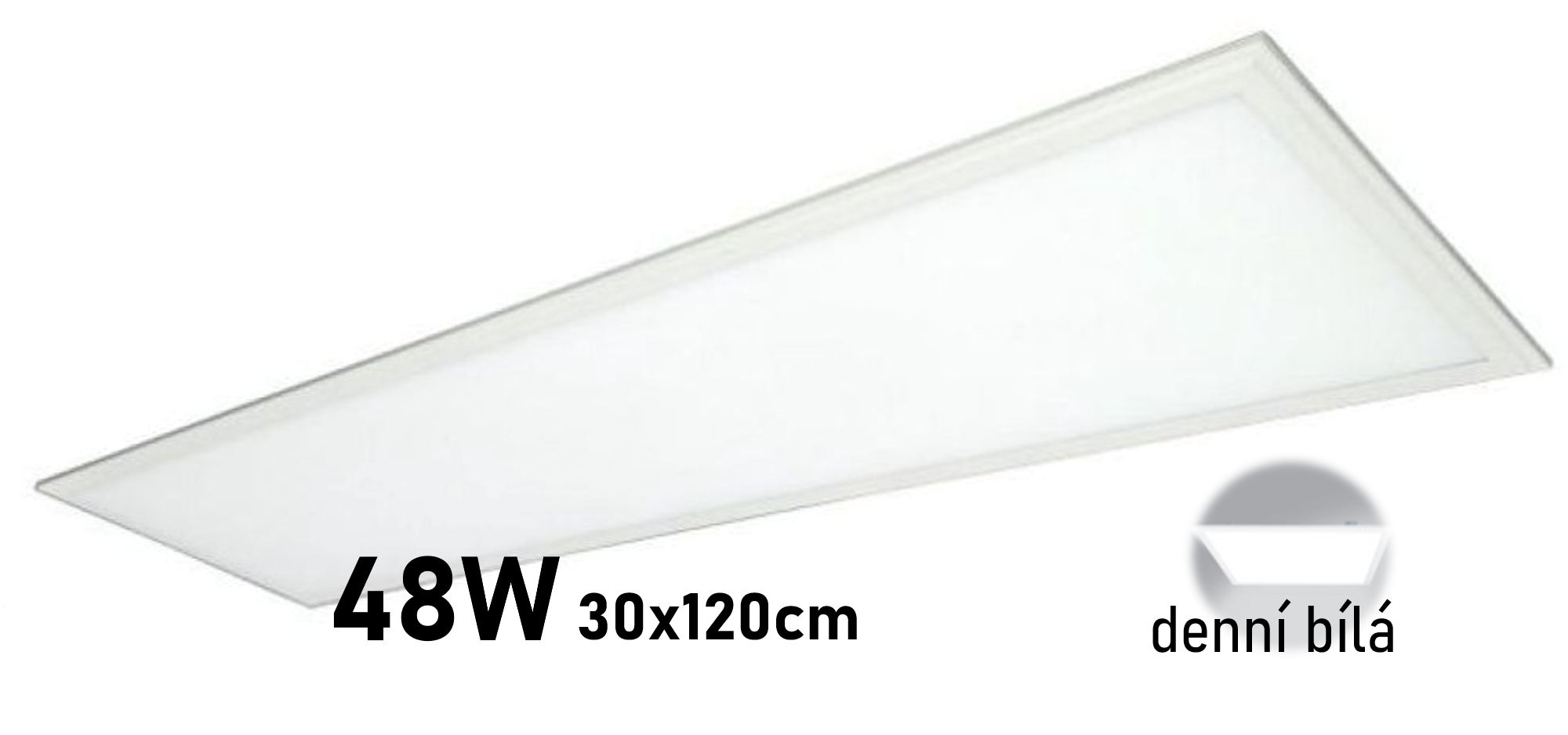 LED panel P30120 48W 30x120cm DENNÍ BÍLÁ