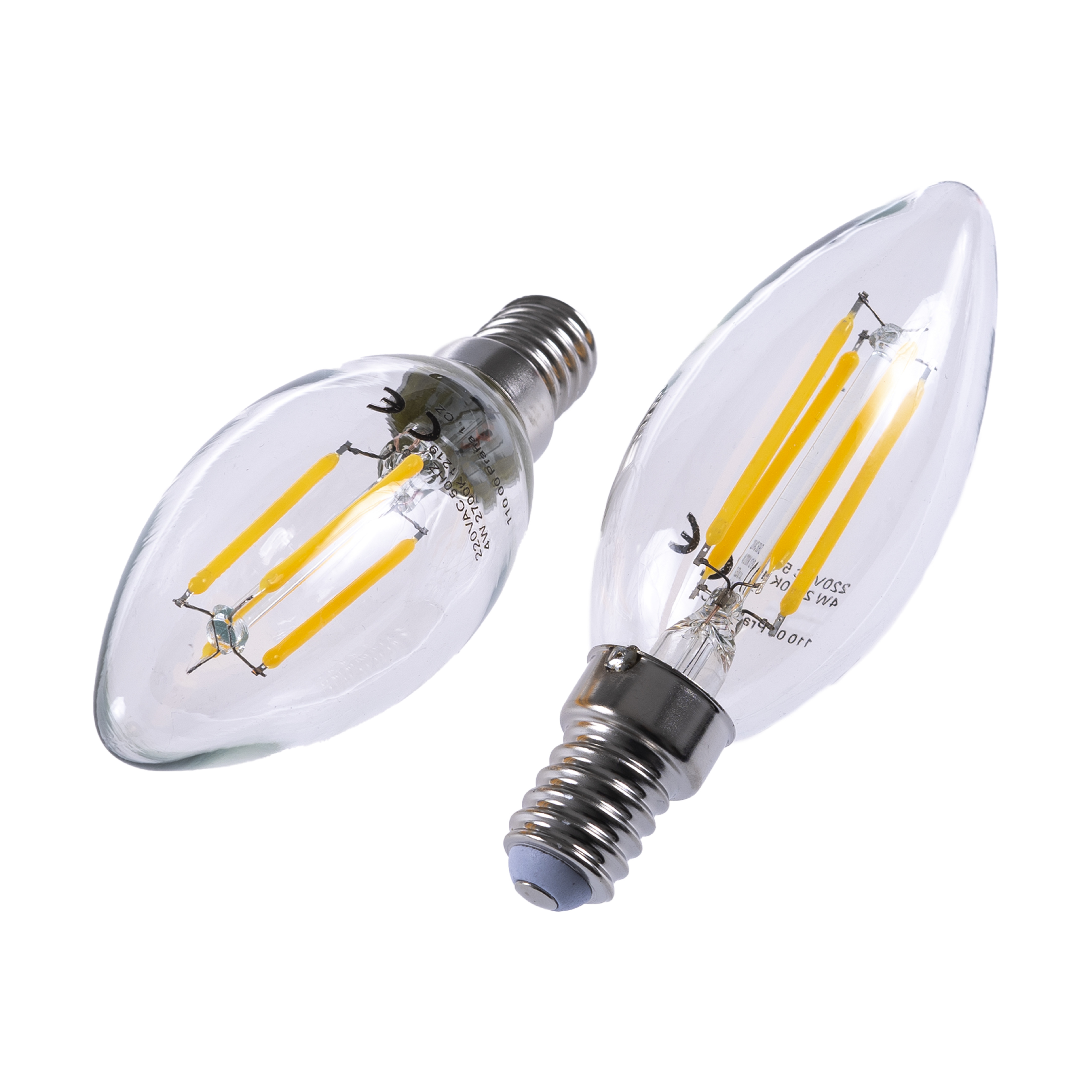 LED žárovka E14 4W FILAMENT TEPLÁ BÍLÁ