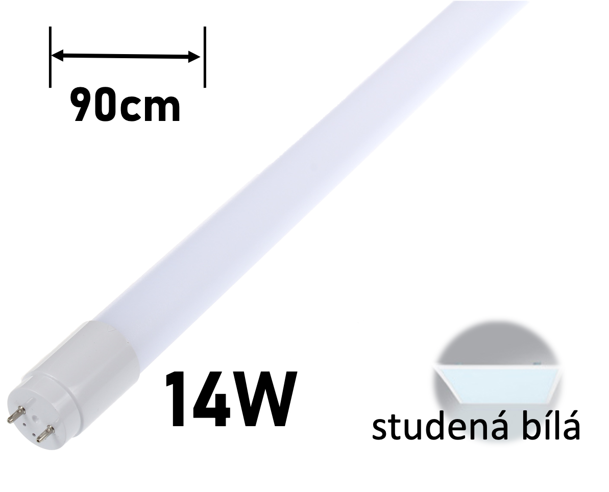 LED TRUBICE HBN90 90cm 14W Záruka 3 roky STUDENÁ BÍLÁ