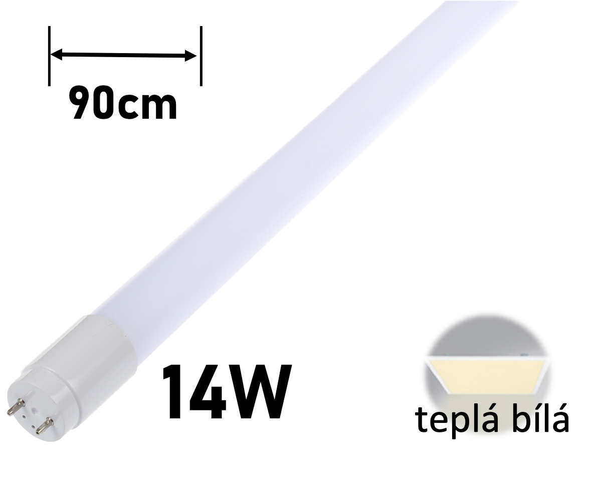 LED TRUBICE HBN90 90cm 14W Záruka 3 roky TEPLÁ BÍLÁ