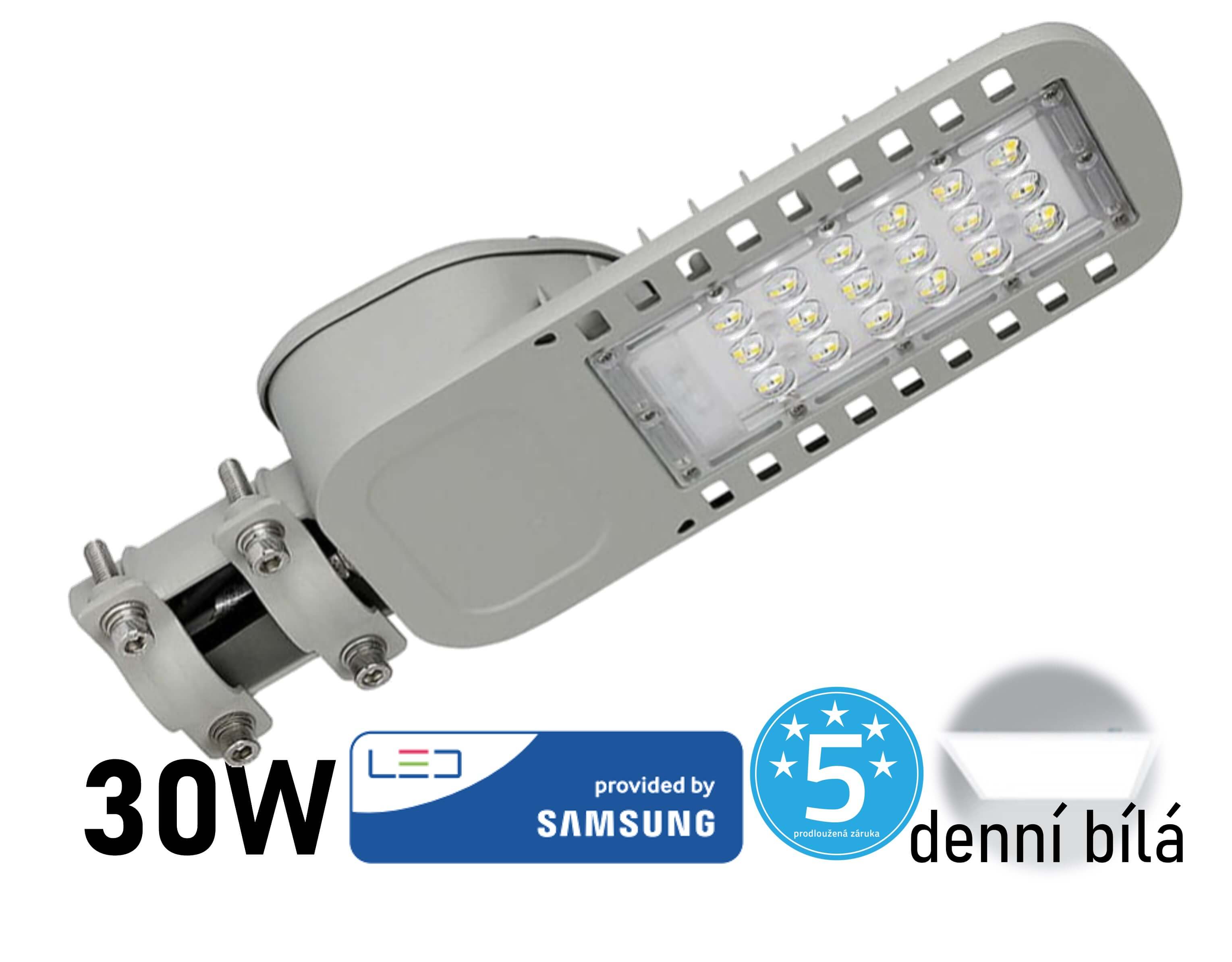 LED veřejné osvětlení V-TAC 30W DENNÍ BÍLÁ VT-34ST