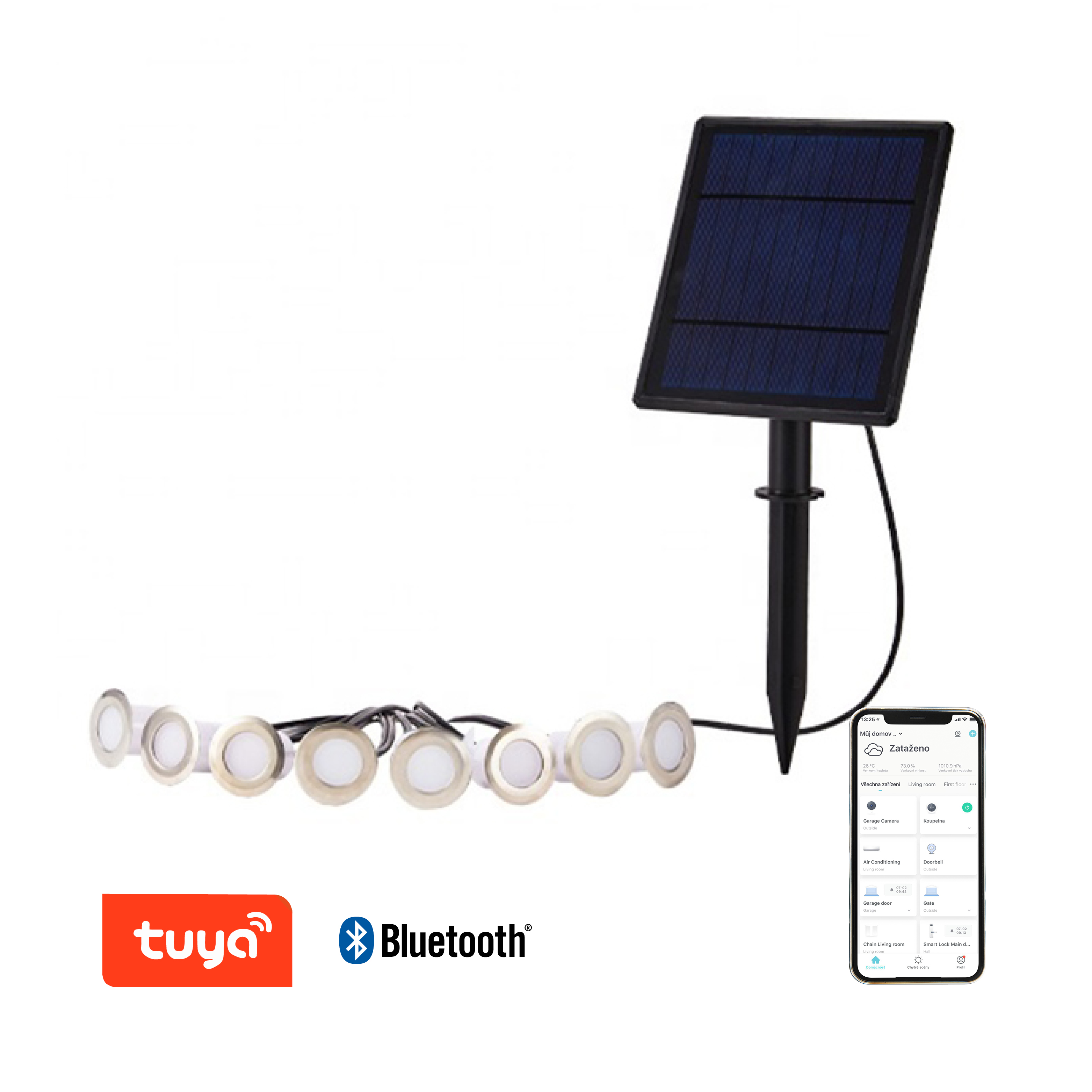 Zapichovací solární osvětlení SMART ESTRELAS RGB Bluetooth TUYA immax 07905L