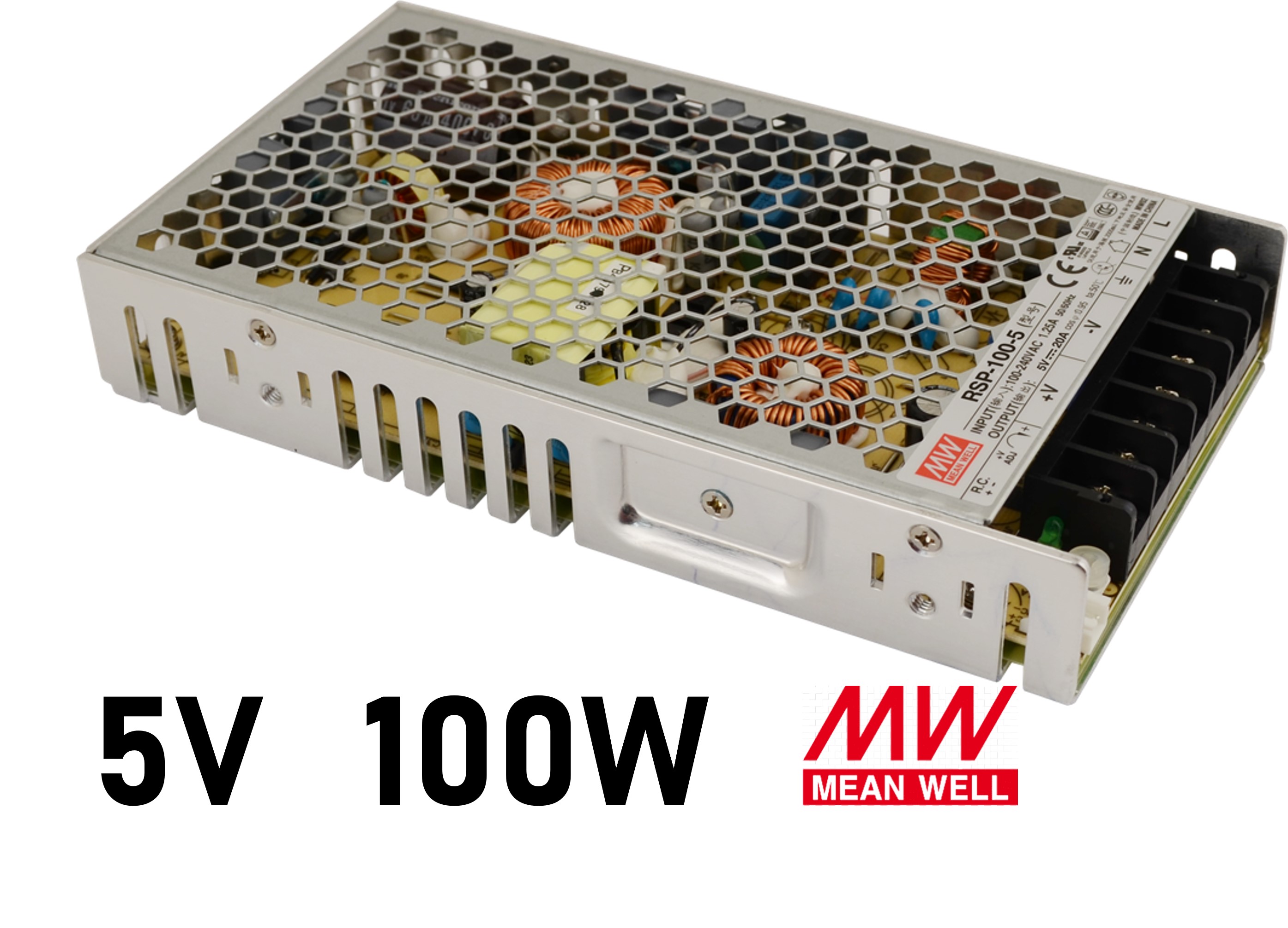 Napájecí zdroj 5V 100W 20A MEAN WELL RSP-100-5 AC/DC