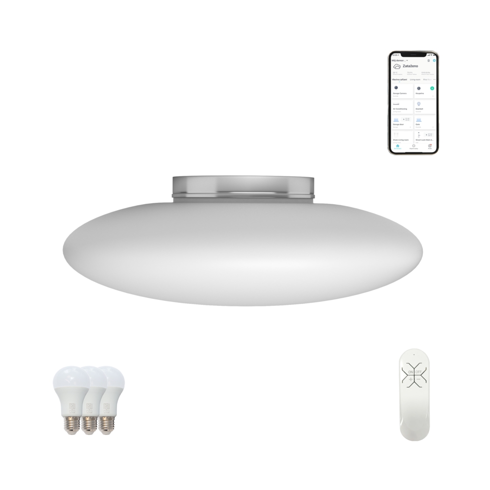 Immax NEO ELIPTICO stropní svítidlo bílé sklo 60cm Smart zdroje 3xE27 RGBW Zigbee 3.0