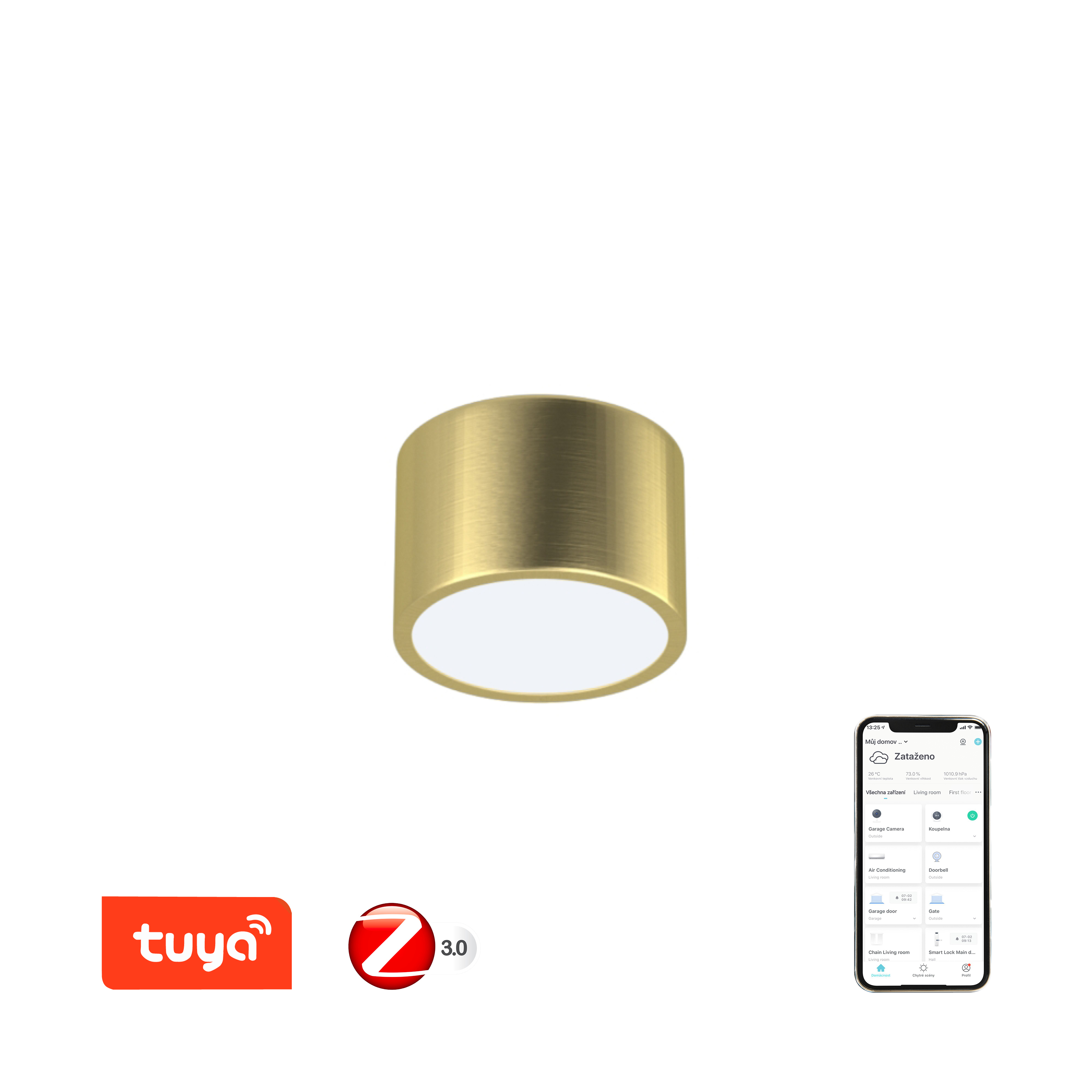 Immax NEO RONDATE Smart stropní svítidlo 15cm 12W zlaté Zigbee 3.0