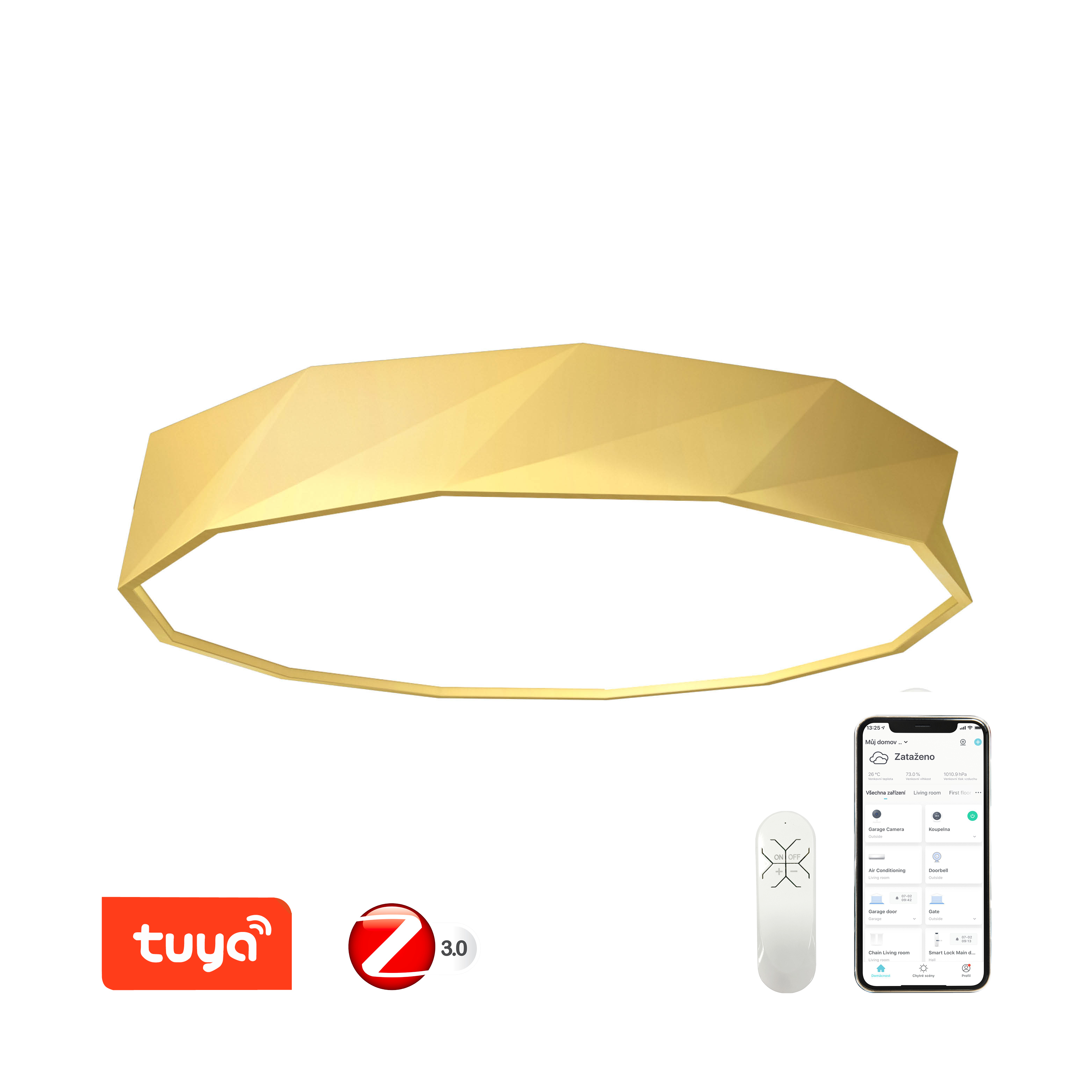 Immax NEO DIAMANTE Smart stropní svítidlo 80cm W zlaté Zigbee 3.0