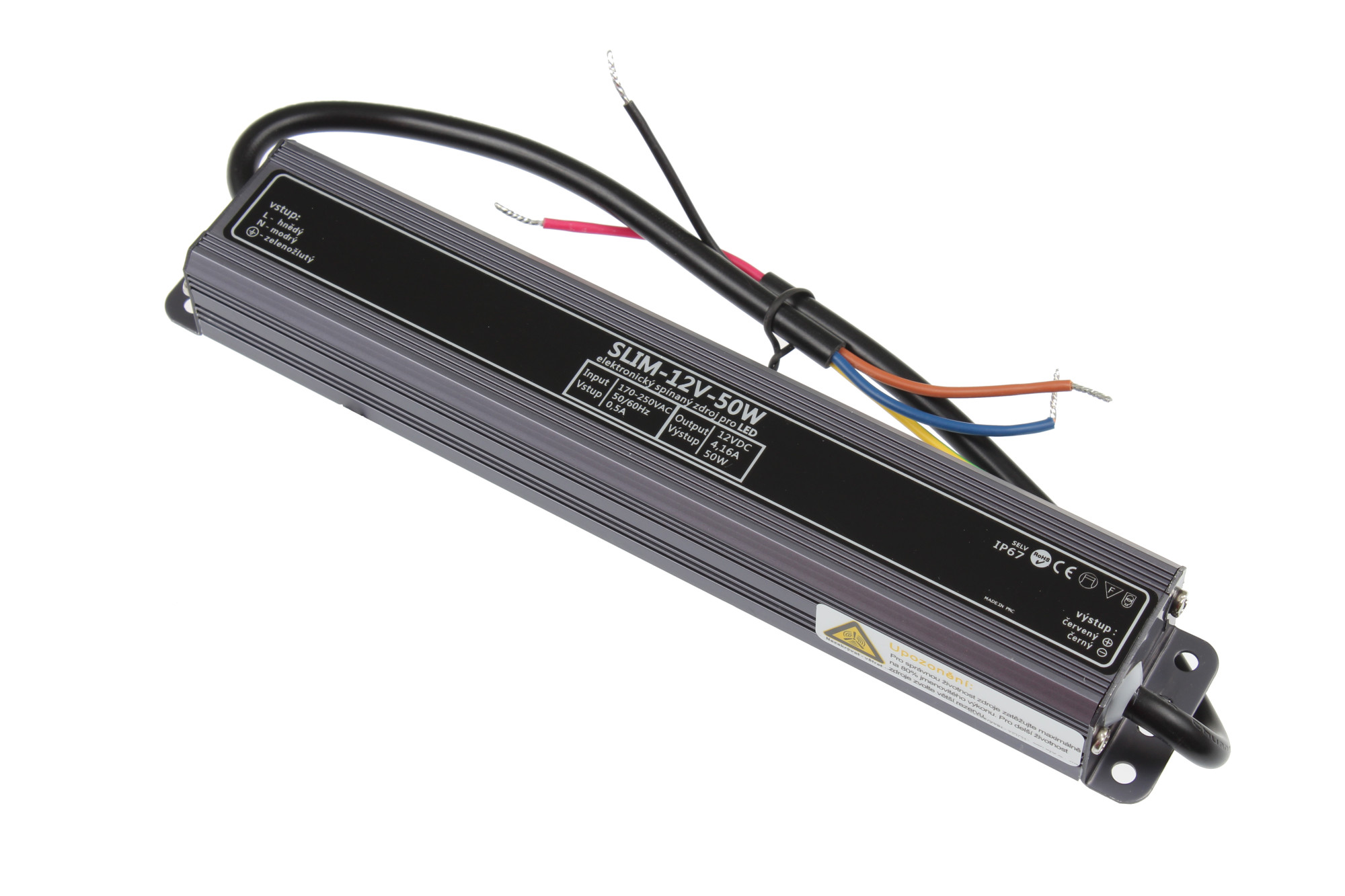 LED zdroj 12V 50W IP67 SLIM-12V-50W