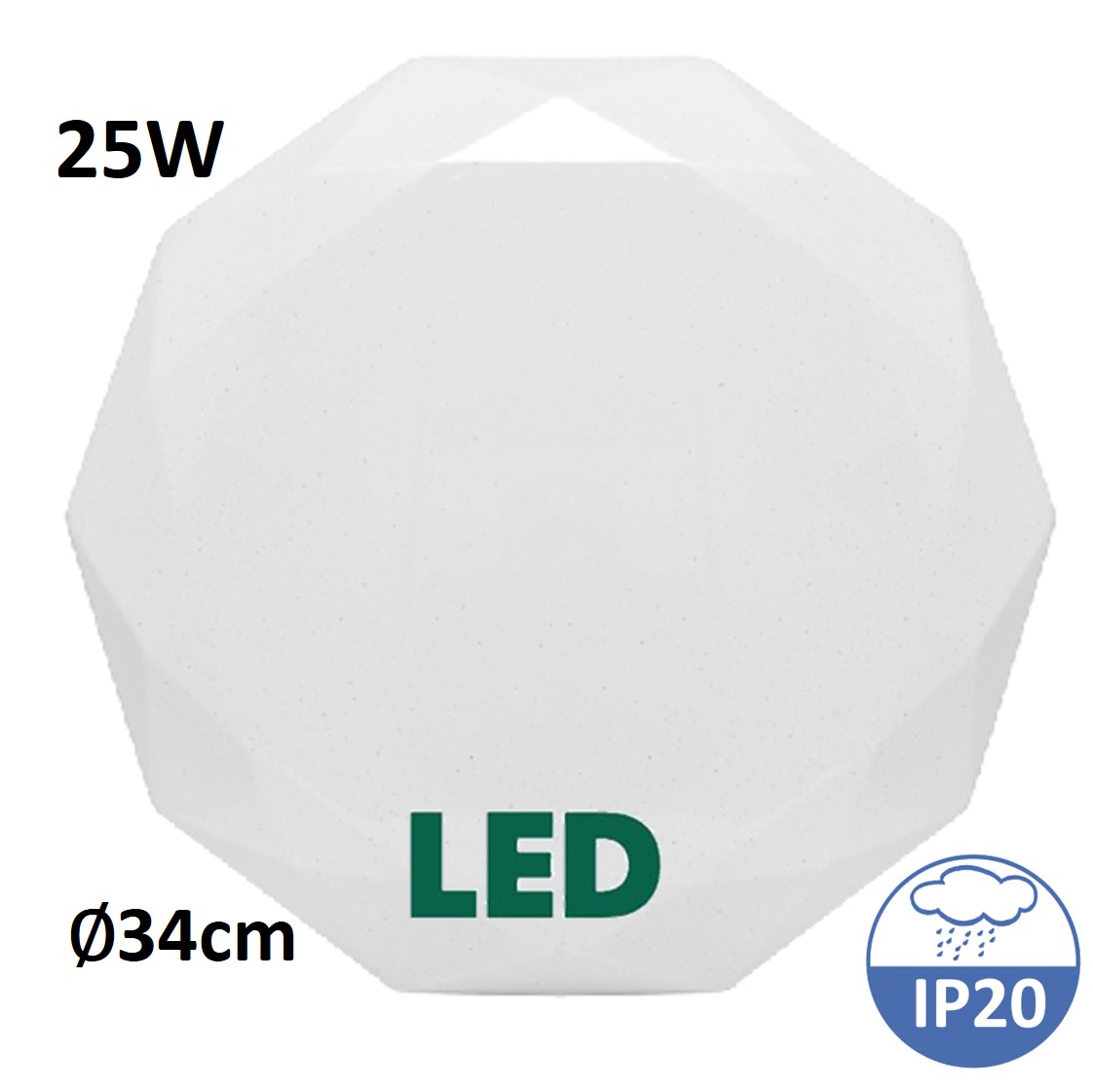 Stropní svítidlo ECOLITE DIAMANT WZSD-25W s dálkovým ovladačem | Maxlumen.cz - Praha