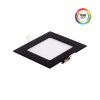 LED panel 24V 9W RGBCCT ČERNÝ čtverec 24HB9