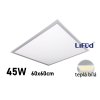 led panel stribrny 60x60 cm teplá bílá