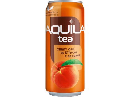 17057 1 aquila ledovy caj cerny se stavou z broskve 330ml plech