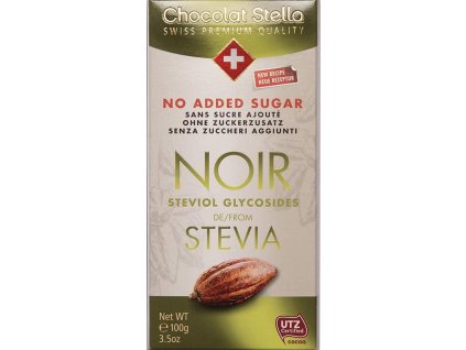 Chocolat Stella Čokoláda Noir Stevia hořká se stévií 100g