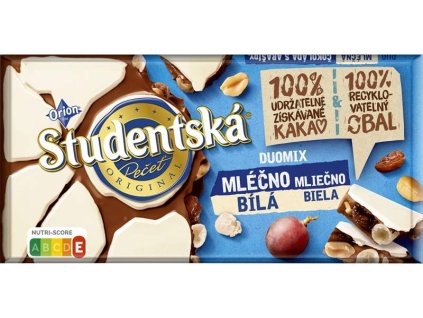 Orion Studentská pečeť Čokoláda mléčno-bílá duomix 170g