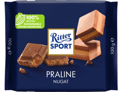Ritter Sport Čokoláda mléčná s nugátem 100g