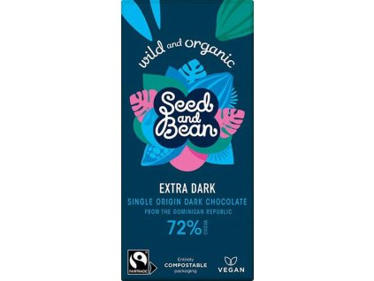 Seed and Bean Čokoláda extra hořká 72% BIO 75g