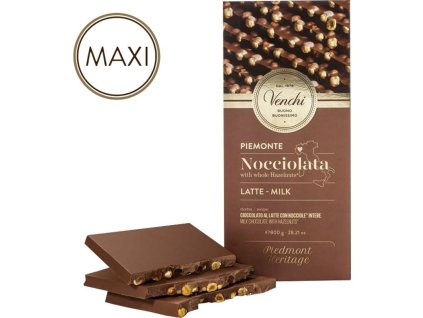 Venchi Čokoláda Piemonte Nocciolata mléčná s lískovými oříšky 800g