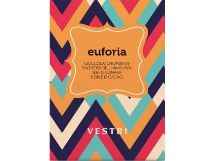 Vestri Čokoláda Euforia hořká s růžovou himaláj.solí, konopným sem. a kakaem 50g