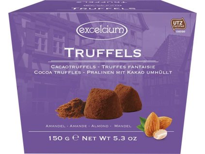 Excelcium Čokoládové lanýže kakaové s mandlemi 150g