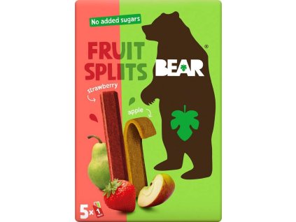 Bear Fruit Splits Ovocné plátky jahoda+jablko 5x20g