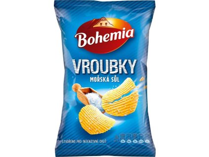 Bohemia Vroubky Chipsy mořská sůl 120g